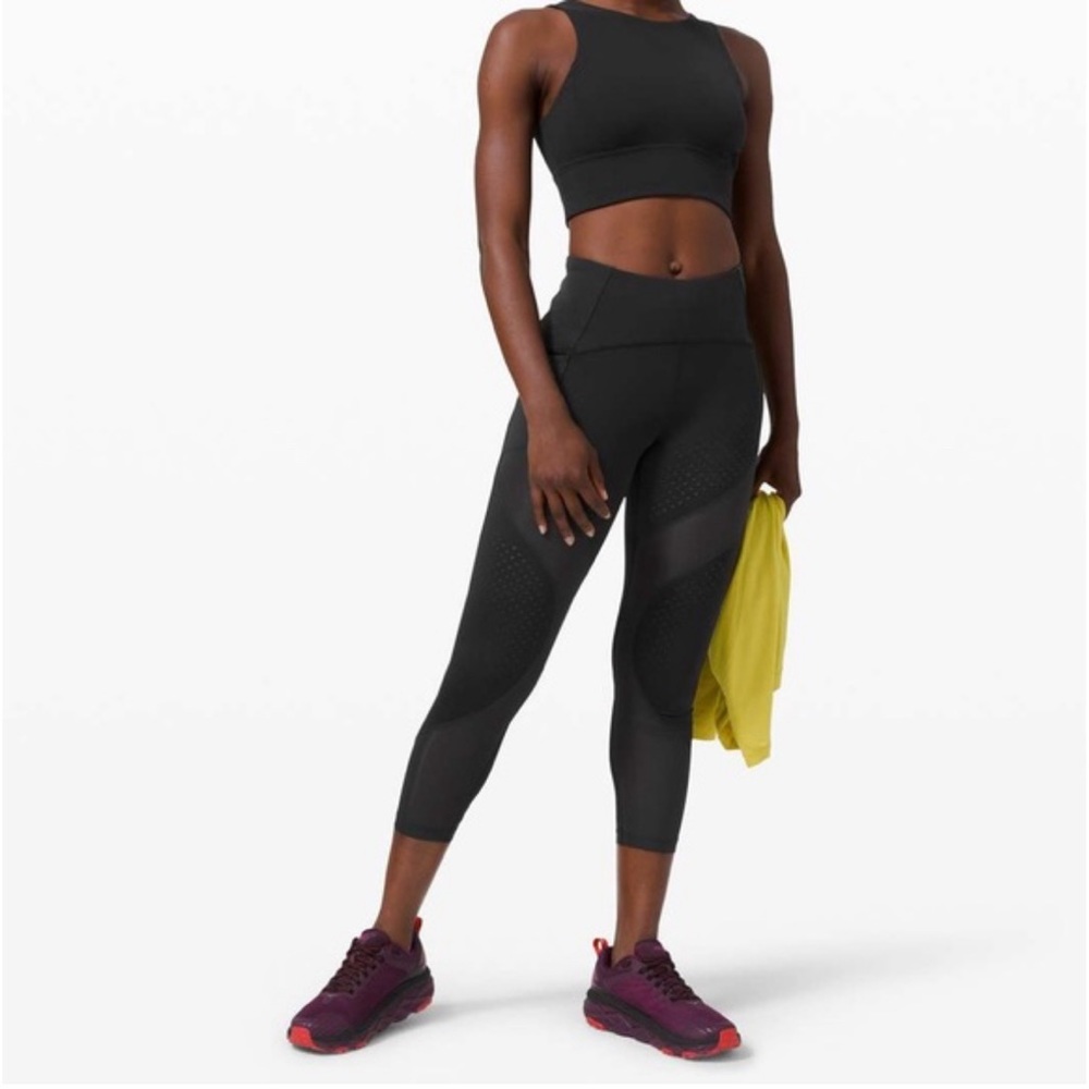 Lululemon Uncovered Strength High-Rise Crop 23” - Size 8, Black